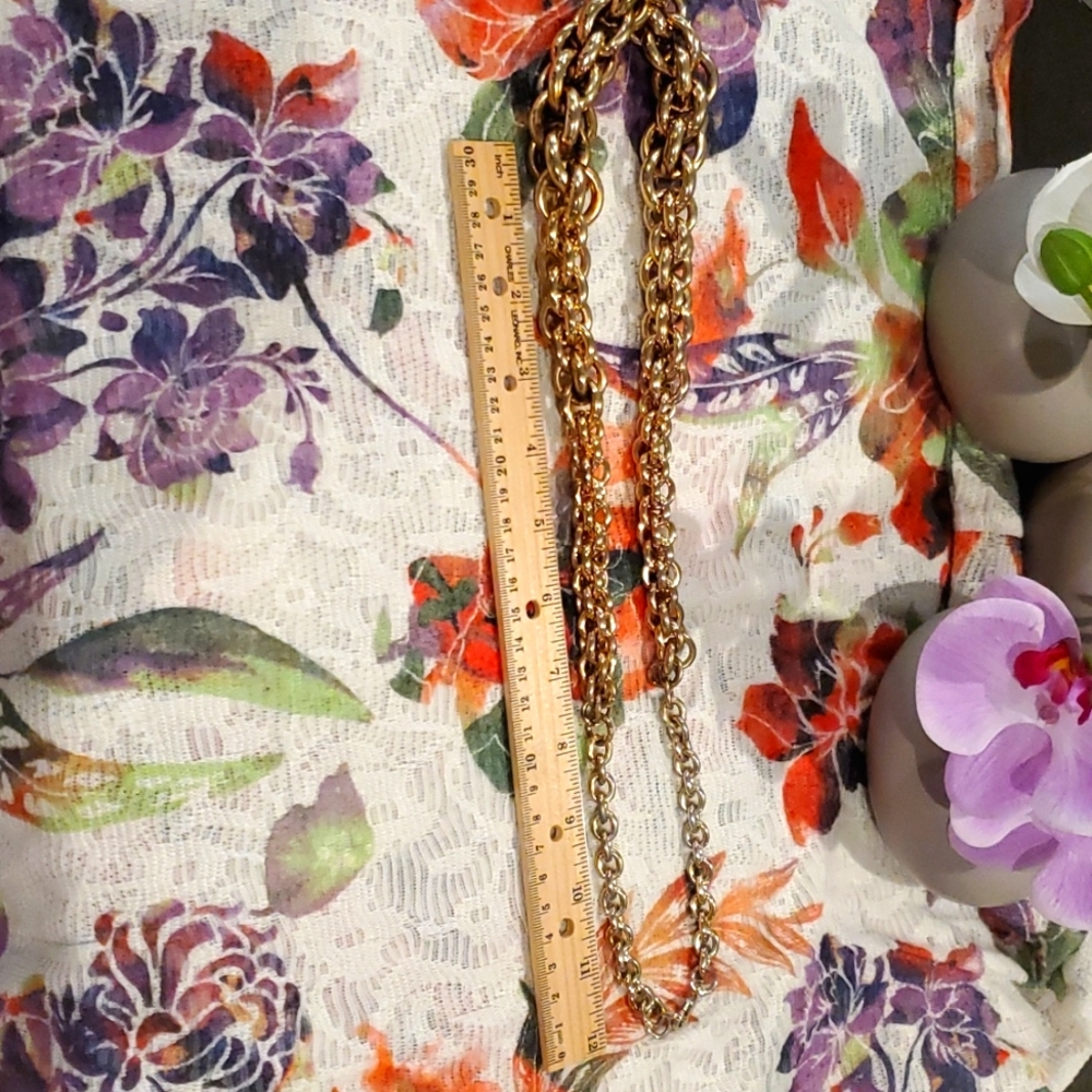 Gold Statement Necklace - image 4